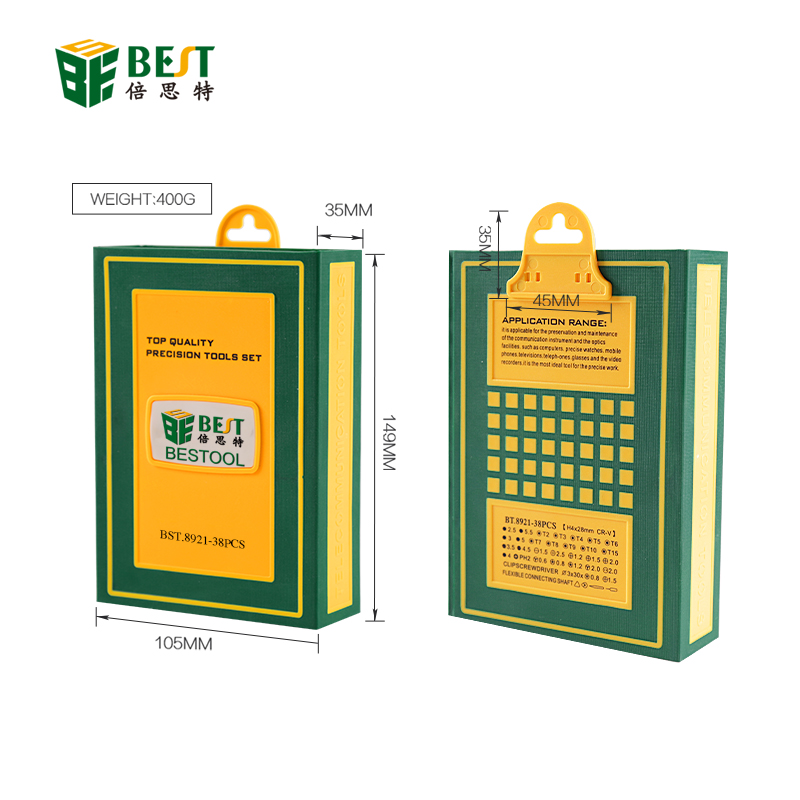 BEST-8921 طقم أدوات إصلاح عالمي 38pcs للهاتف المحمول أدوات إصلاح