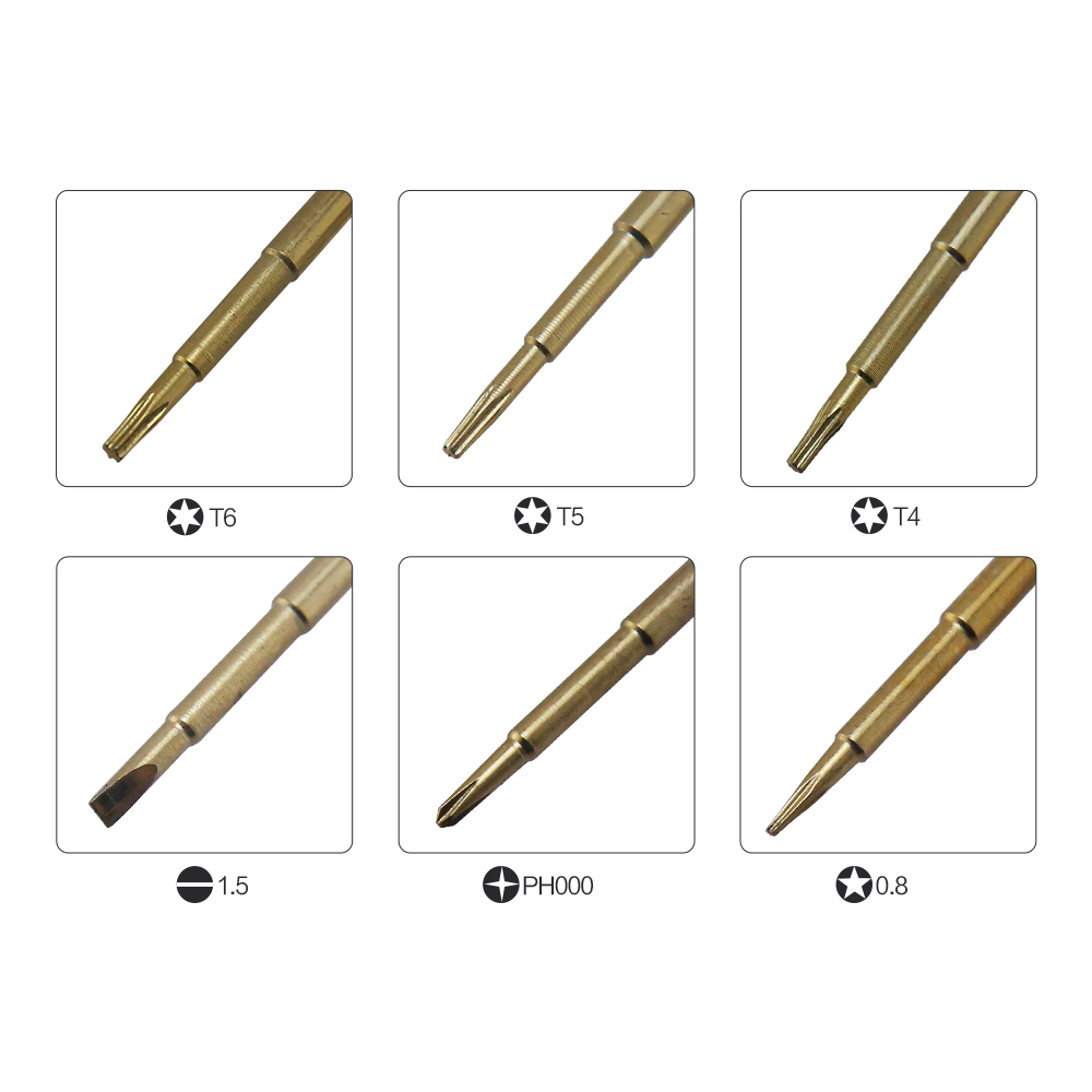 BEST-9900S Juego de destornilladores de precisión de 6 piezas con aleación de aluminio de buena calidad