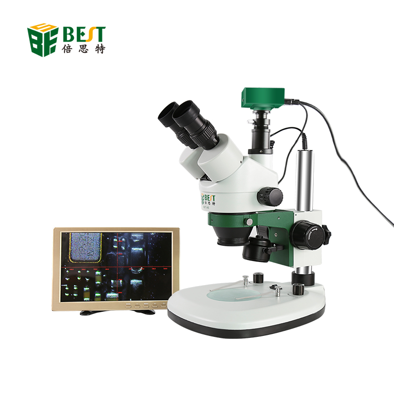 กล้องจุลทรรศน์ดิจิตอลสามมิติสเตอริโอวิดีโอ Trinocular ที่ดีที่สุดพร้อมกล้อง