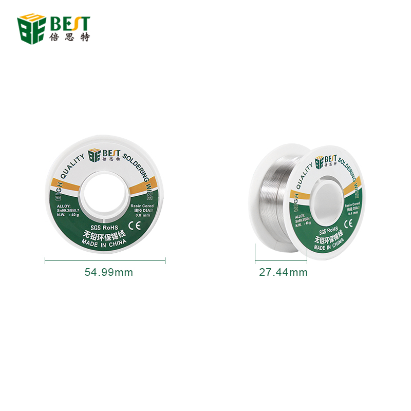 BESTOOL 40g Saldatura senza piombo Filo di saldatura 0,4 / 0,8 mm Senza piombo Senza piombo Nucleo di flusso per saldatura elettrica