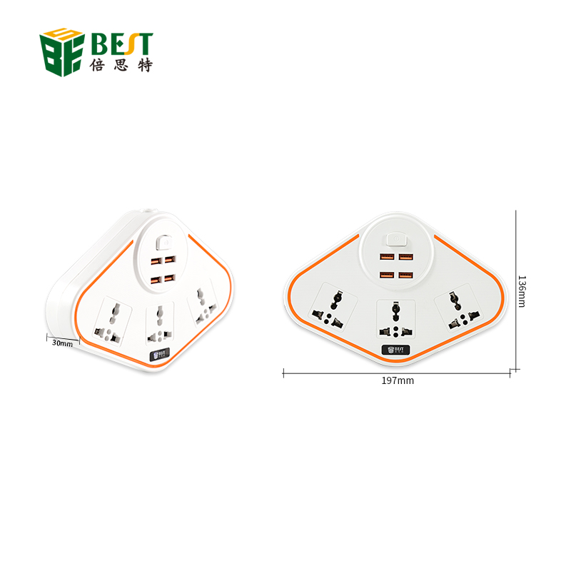 BST-07 NEW Factory Price Usb Weatherproof British Standard Universal Power Extension Socket