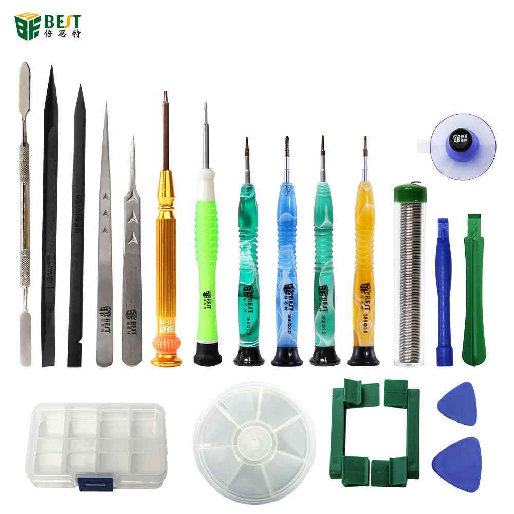 BST-122 Mobile Phone Repair Tools Kit Spudger Pry Opening Tool Screwdriver Set with tin wire for phone Hand Tools