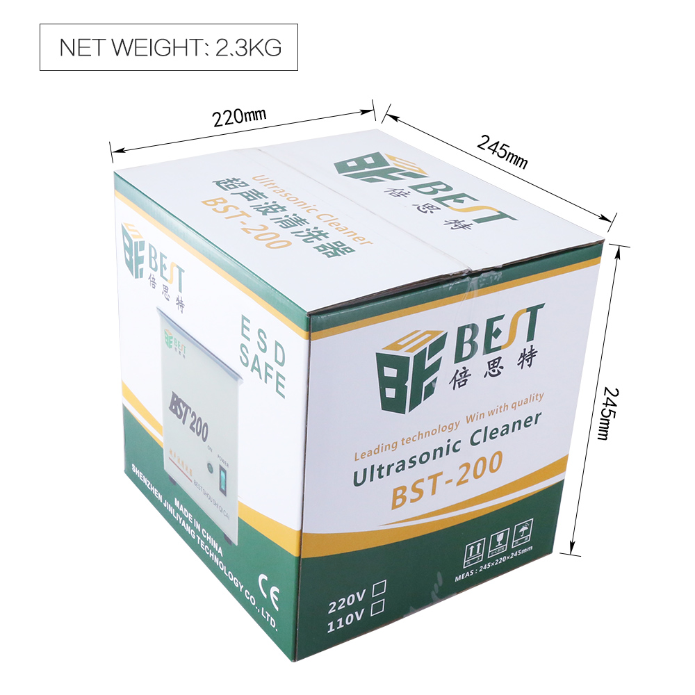 BST-200 China Supplier Stainless steel ultrasonic cleaner homemade