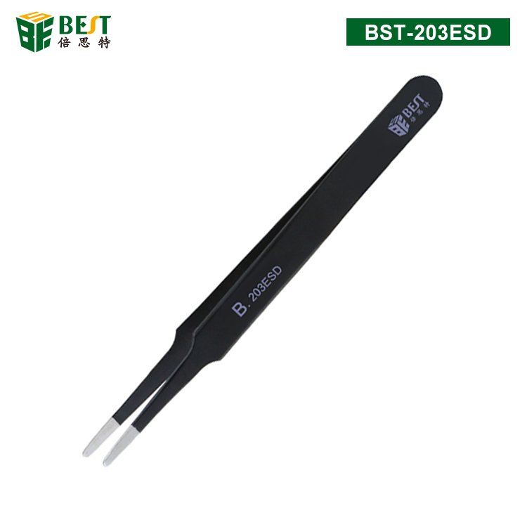 BST-203ESD Factory Direct High Quality Mobile Repair Precision Anti-static tweezers for iPhone/Smartphone