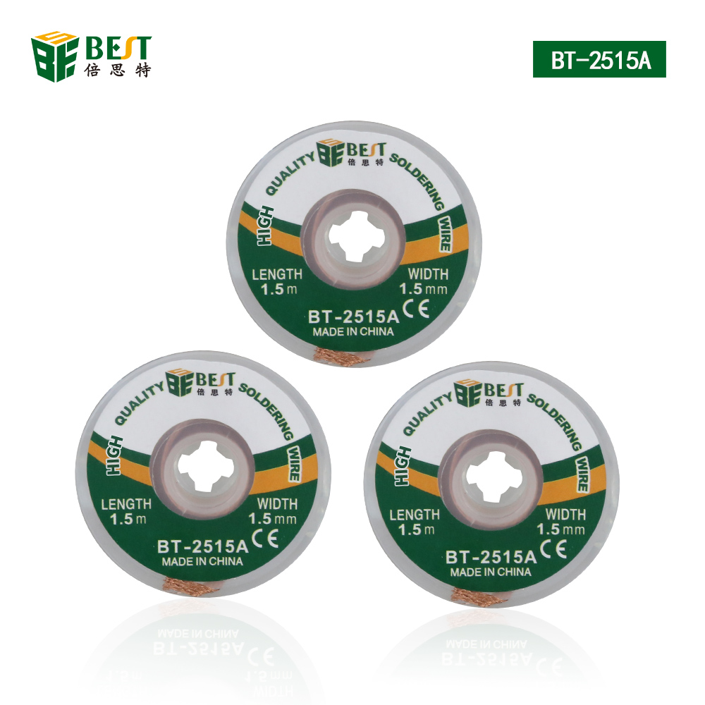 BST-2515A Solder Wick Remover Desoldering Braid Wire Sucker Cable Fluxed Flux