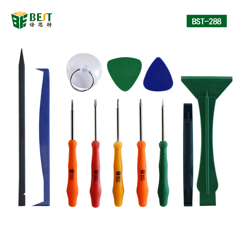 BST-288 12 in 1 Free hand tools for samples Dissimulation tools Pry opening kit for iPhone iPad Mobile Phone