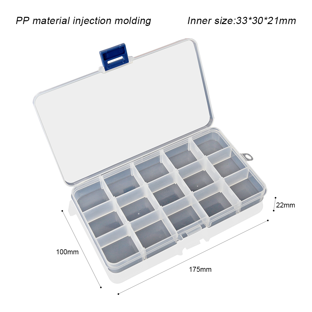 BST-657 15 lattices Transparent plastic storage box