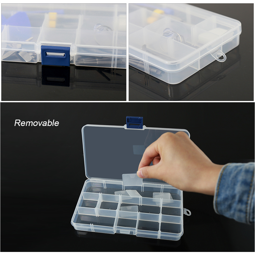 BST-657 15 lattices Transparent plastic storage box