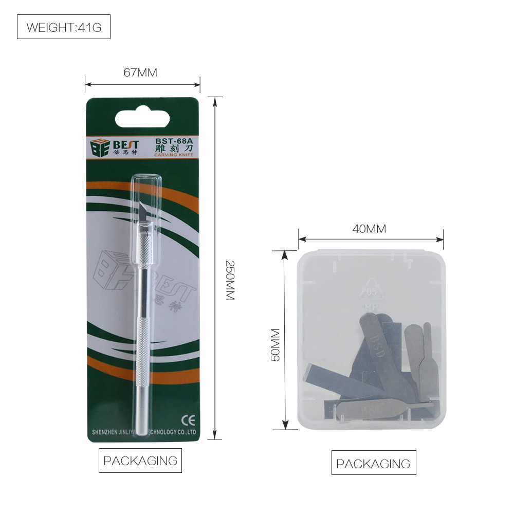 BEST-68A 刀具木雕工具剃须刀爱好皮革水果食品工艺雕塑雕刻手术刀 DIY 切割 PCB 维修