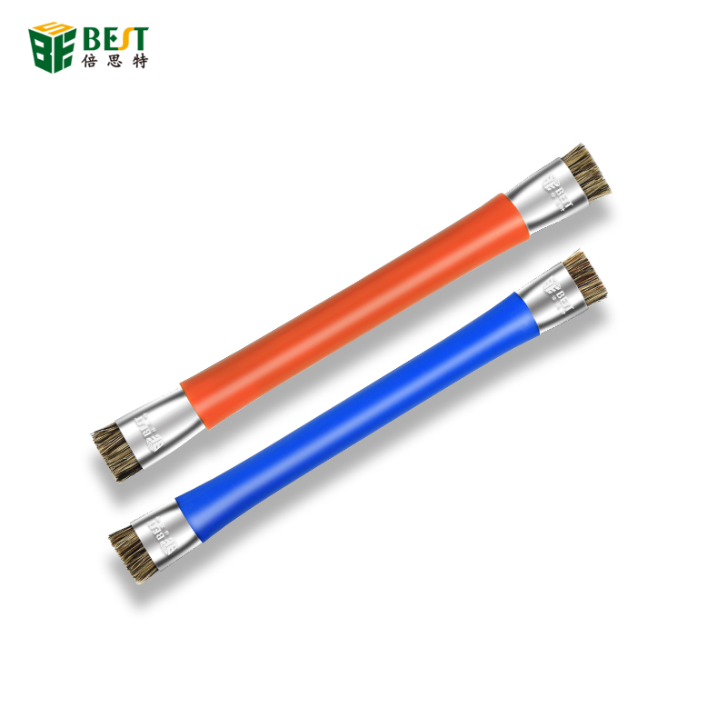 BST-71 더블 헤드 페이셜 클렌징 브러쉬 멧돼지 강모 헤어 브러시 정전기 방지 청소 브러시 ​​모바일 마더 보드