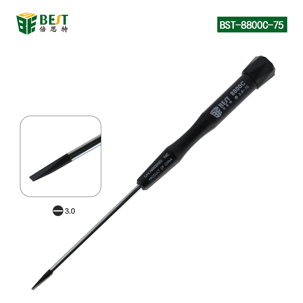 BST-8800C Torx T8 T10 ★1.5，-3.0，+3.0,+2.5，-1.5，1.2，Y0.6，PH000，PH00 Flatted Precision Screwdrivers