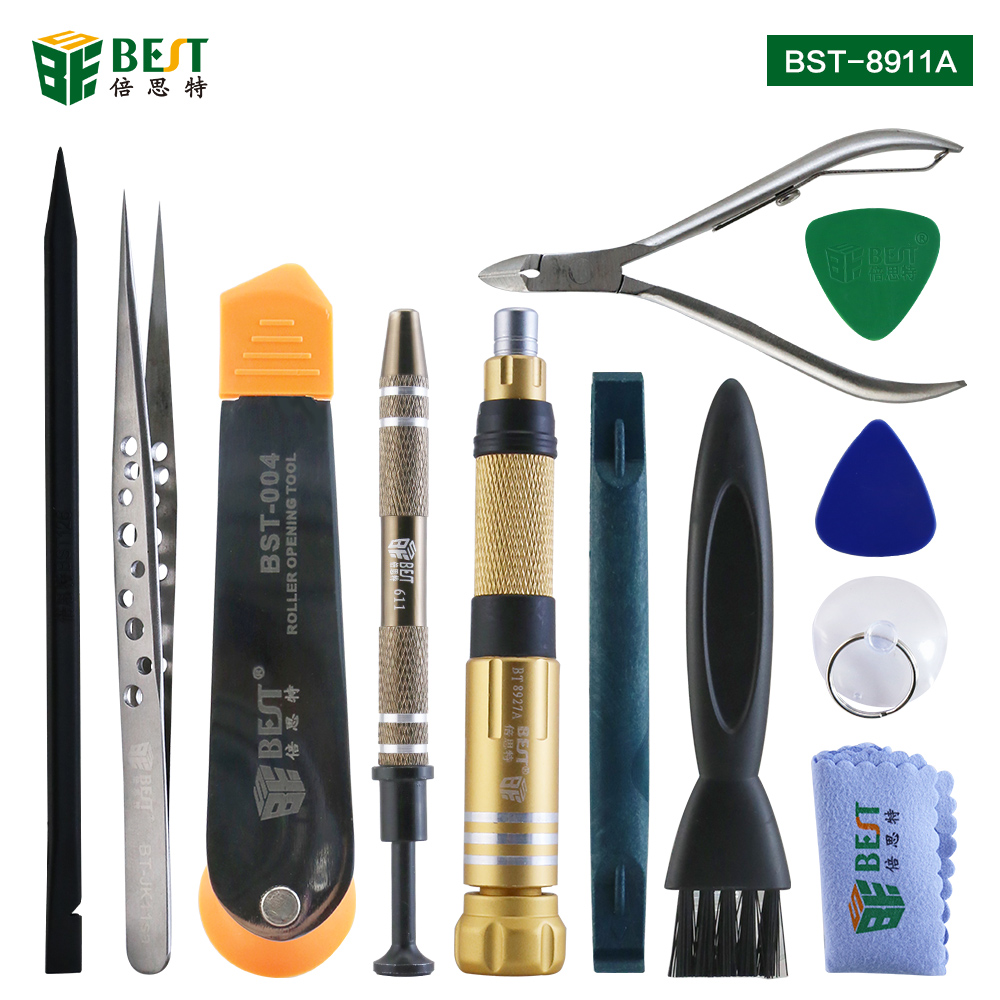 BST-8911A 13 in 1 set di strumenti multifunzione Set per computer portatile per computer portatile mini elettronici bit per cacciaviti Set di kit di riparazione mobile