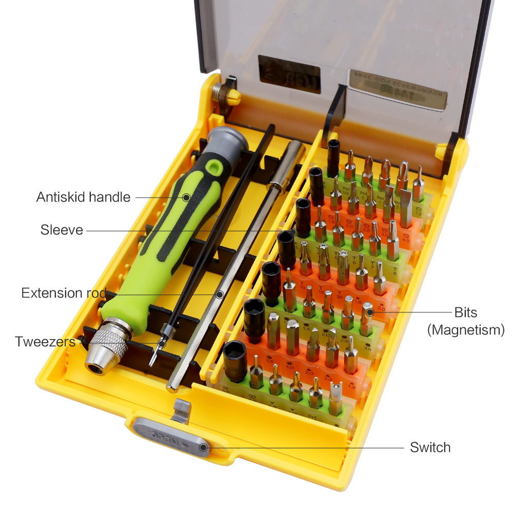 BST-8912 45pcs magnetico cacciavite di precisione per il calcolatore del telefono mobile