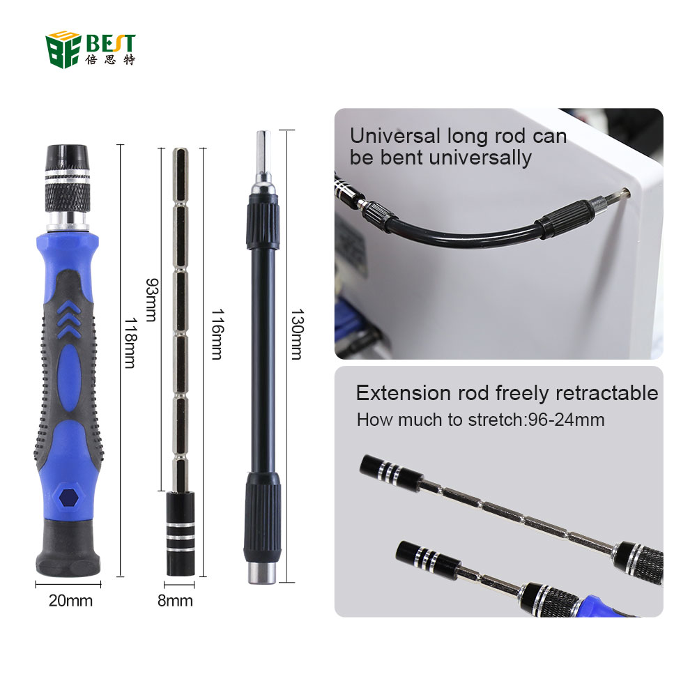 BST-8932 60在1个飞利浦Torx六角螺钉螺丝刀螺丝刀设置磁性螺丝刀工具套件,用于手机眼镜修复
