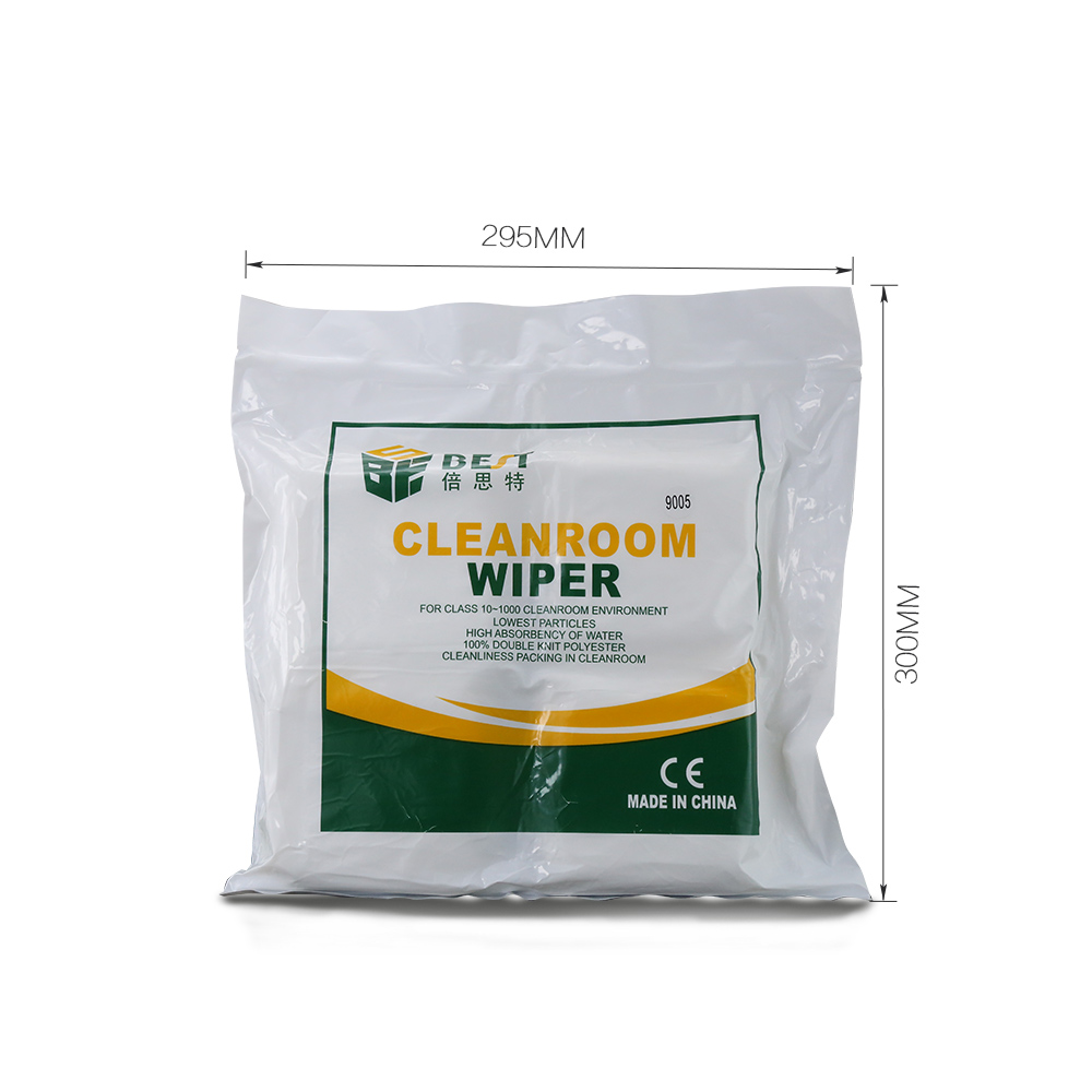 BST-9005 ผ้าเช็ดทำความสะอาด Soft Cleanroom ผ้าที่ไม่มีฝุ่นเครื่องมือซ่อมแซม LCD