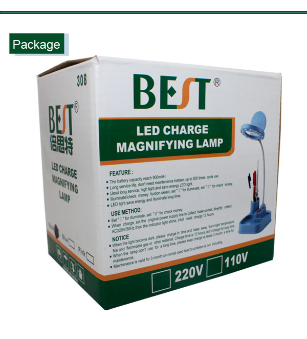 مصباح مكتبي مع المكبر مع ضوء LED BST-308