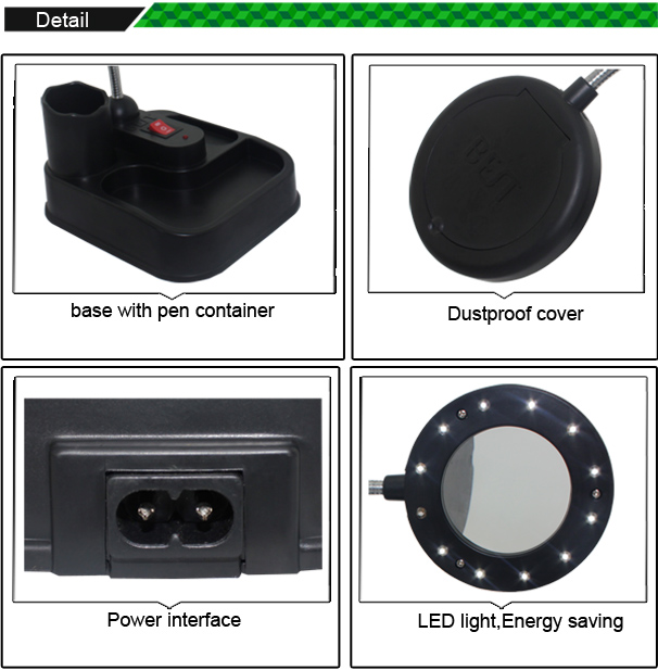 مصباح مكتبي مع المكبر مع ضوء LED BST-308