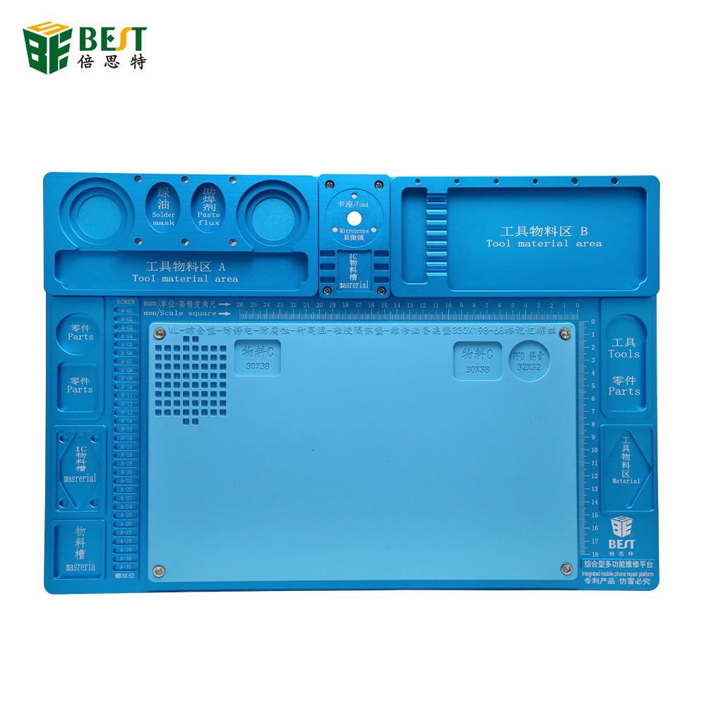 High Temperature Heat-resistant Heat Gun Alumínio Alloy Pad Repair Maintenance Platform Pad BGA Ferramentas da estação de solda