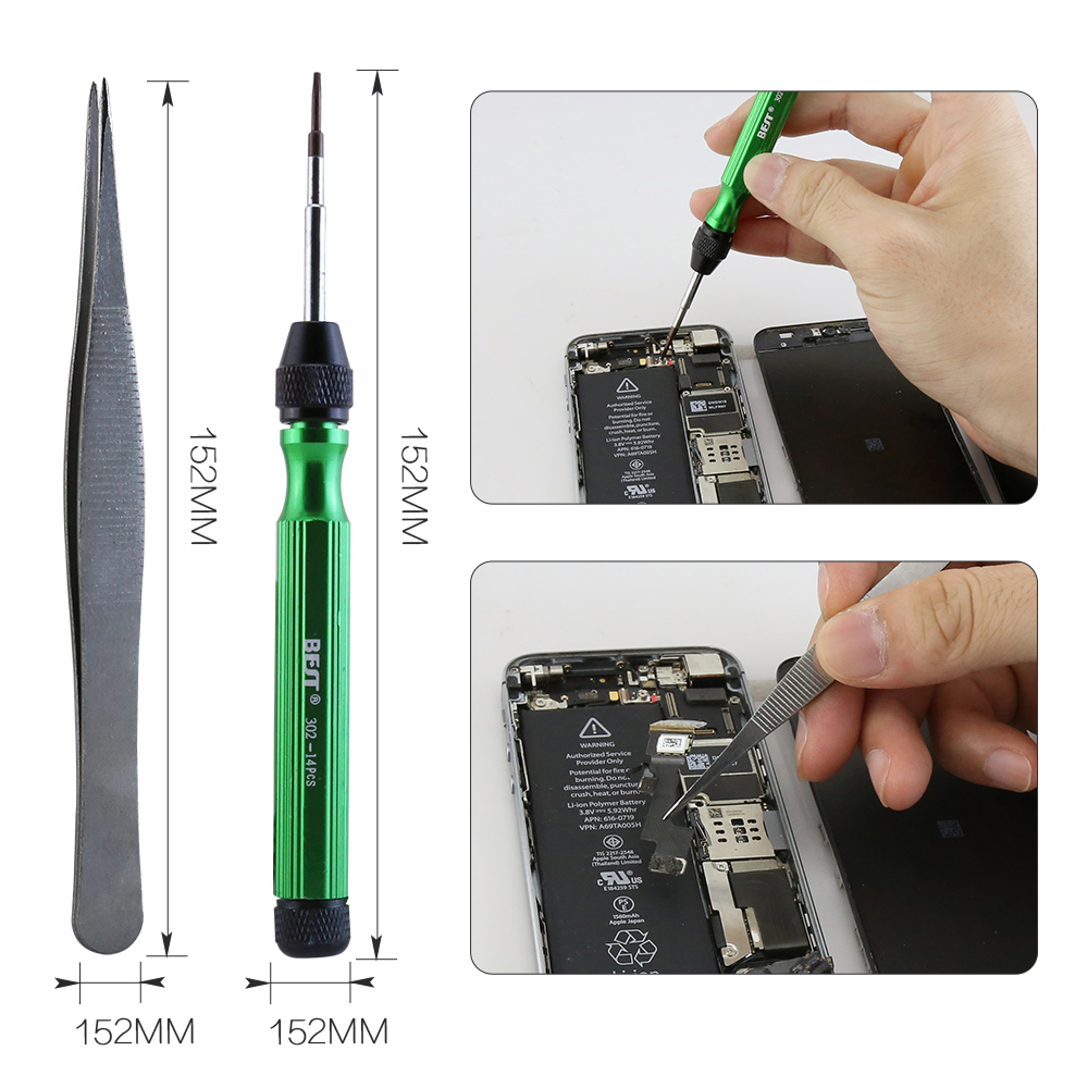 Screwdriver spudger metal pry telecom tools kit BST-302