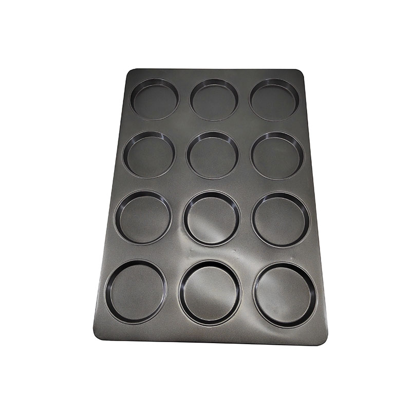 12 Cavities Hamburger Pan Burger Bun Bread Baking Tray