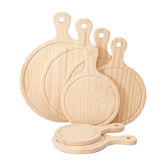 Gros usine de panneau de pizza de bois de pin rond de 6-14 pouces