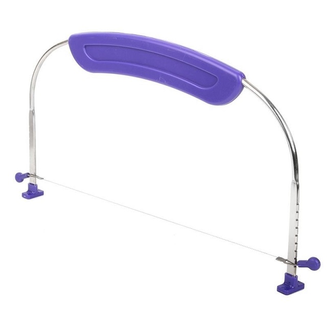 Nivelador de pastel ajustable Capa de pastel con alambre de acero inoxidable y mango