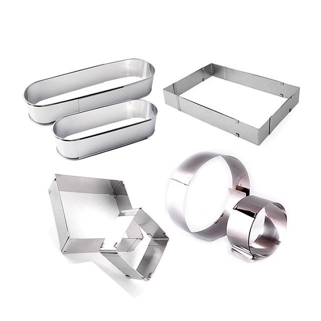 調整可能なステンレススチールケーキムースリングTSMR05-TCMR08.