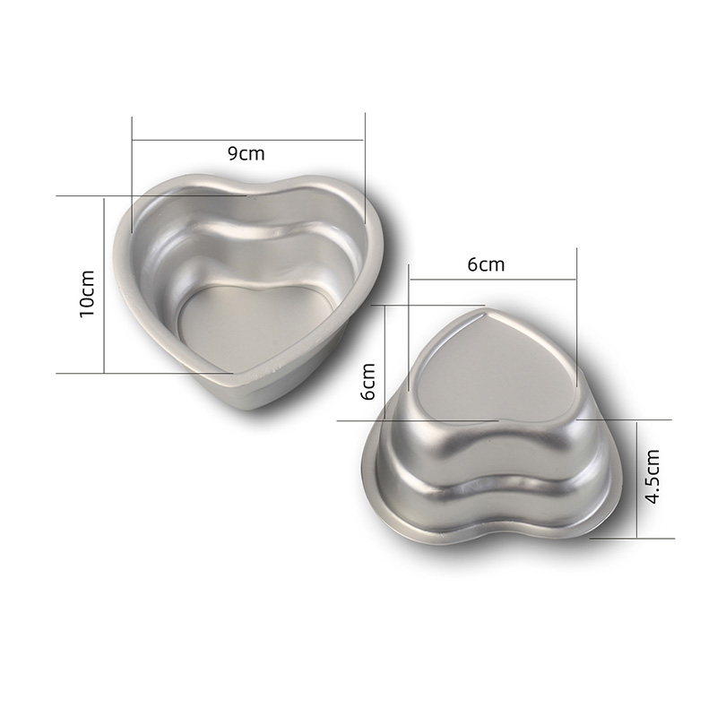 Aluminum Mini Heart Cake Pan Cake Baking Mold
