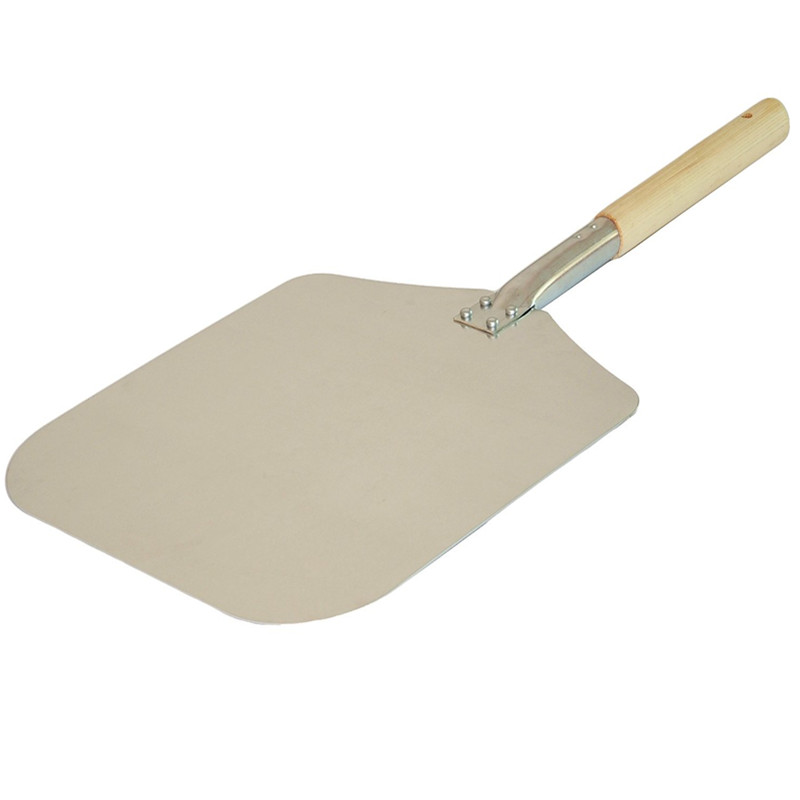 Aluminum pizza peel with wood handle—TSPS01