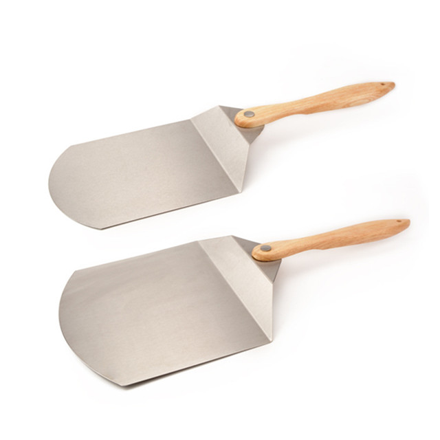 Aluminum pizza peel with wood handle—TSPS02