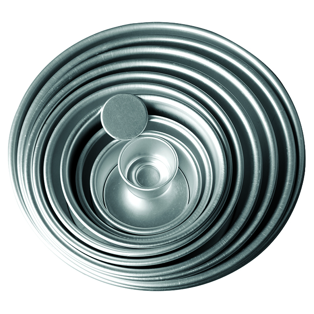Runde Kuchenform aus eloxiertem Aluminium mit abnehmbarem Boden