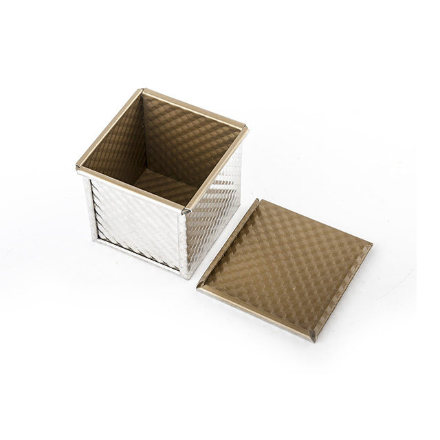 Golden Corrugated Cube Loaf Pan