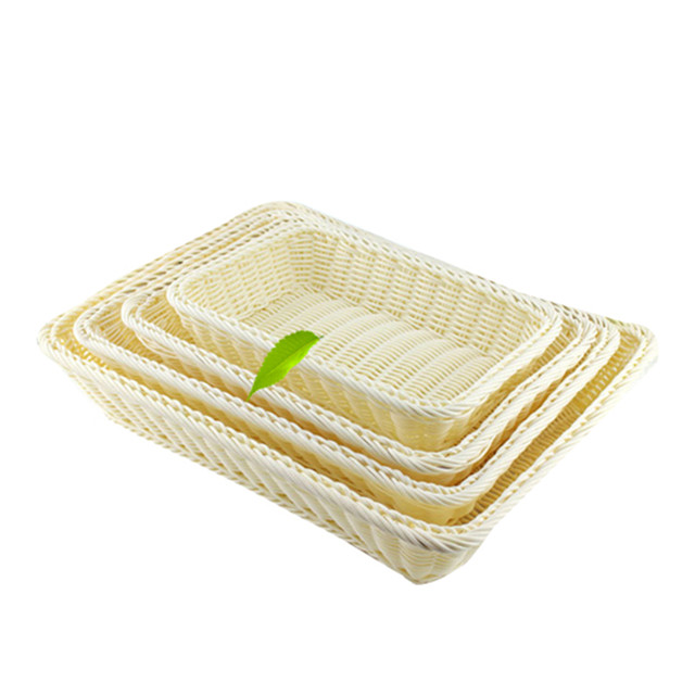 Rectangle PP Plastic Woven Bread Basket