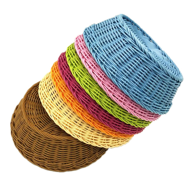 Cesta de mimbre plástica redonda del pan de la rota de los PP --- TSPP01