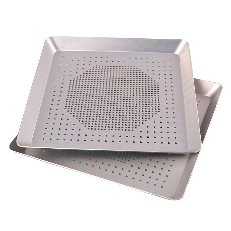 Square Perforated Pizza Crisper Pan Baking Tray