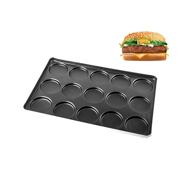 Teflon Coating Aluminizes ถาดแฮมเบอร์เกอร์เหล็ก Hamburger Bun